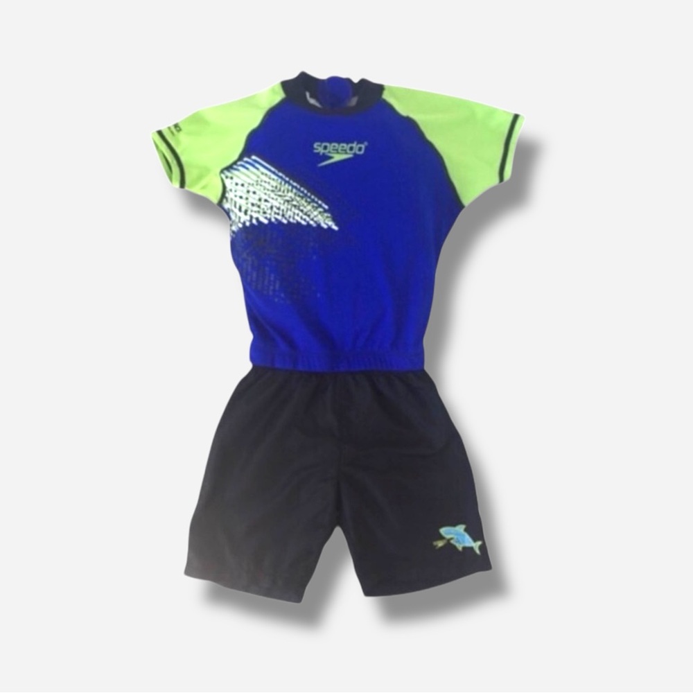 🏈New🏈 Speedo Little Kids Detachable One-piece Swimwear M/L
